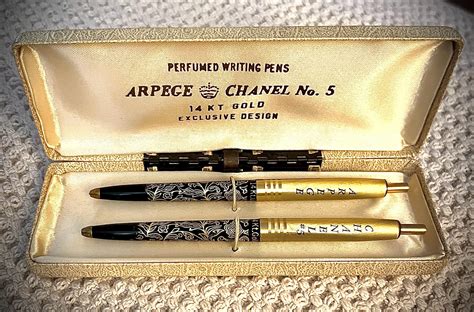 perfumed writing pens arpege chanel no 5|arpege Chanel pen set.